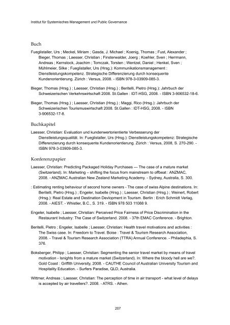 Publikationsverzeichnis 2008 - Alexandria - Universität St.Gallen