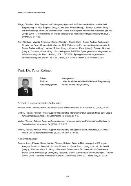 Publikationsverzeichnis 2008 - Alexandria - Universität St.Gallen