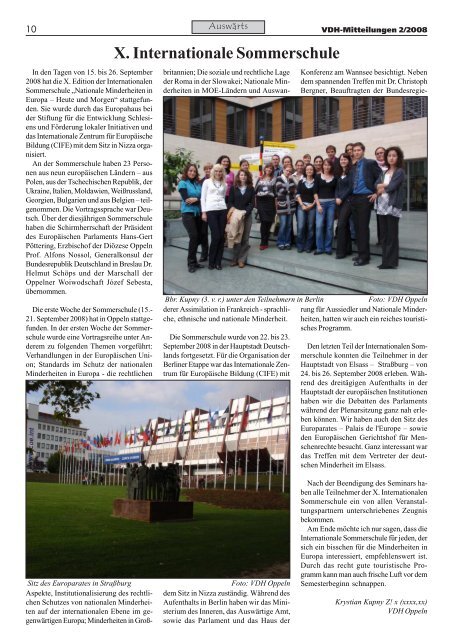 Ausgabe Nr. 2/2008 - Zwiazek Studentow Niemieckich w Polsce z ...