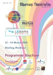 Programme Brochure - Bharatiya Vidya Bhavan Australia