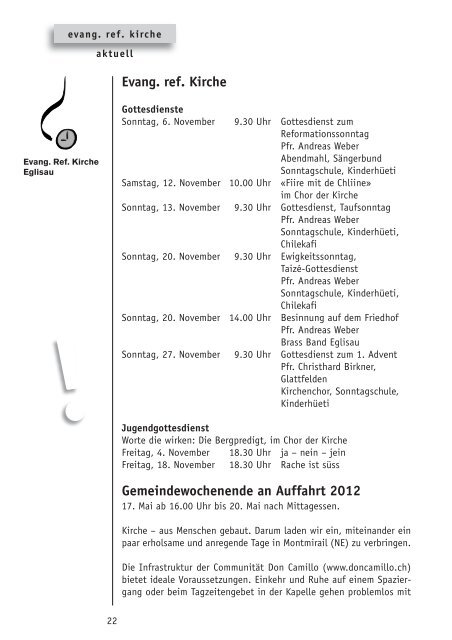 mitteilungen 11/11 - Gemeinde Eglisau