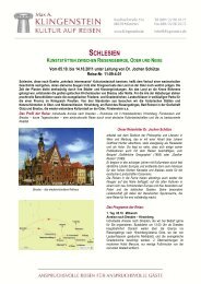 schlesien - Internationale Studienreisen Max A. Klingenstein - Kultur ...