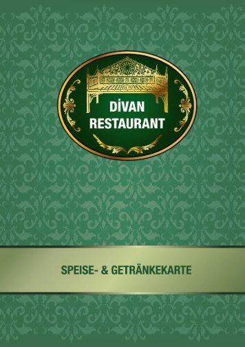 Speise- und Getränkekarte - Divan Stuttgart