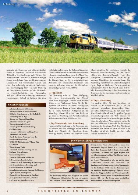 Exklusive Bahnreisen durch Europa - Die Eisenbahn Erlebnisreise