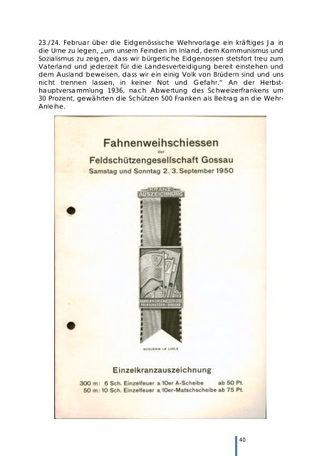 unsere Geschichte - Sportschützen Gossau