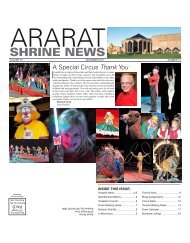 SHRINE NEWS - Ararat Shrine Temple