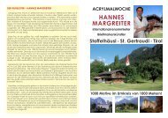ACRYL INTENSIVKURS MIT HANNES ... - Reith im Alpbachtal