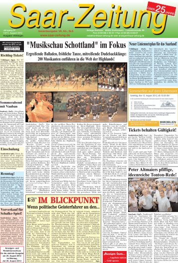 11.08.2012 - Saar-Zeitung