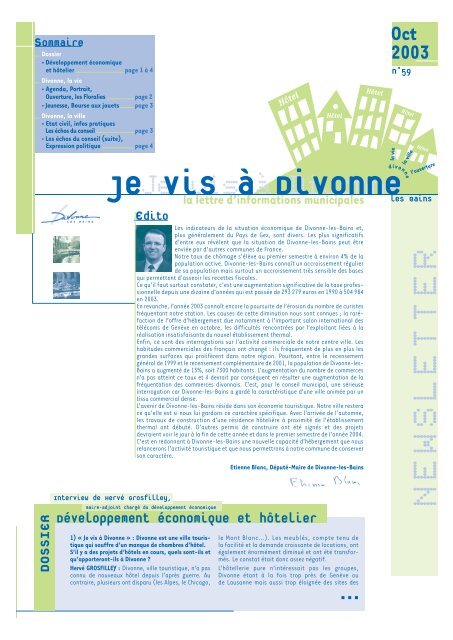 Je vis à Divonne octobre - Office du tourisme de Divonne-les-Bains