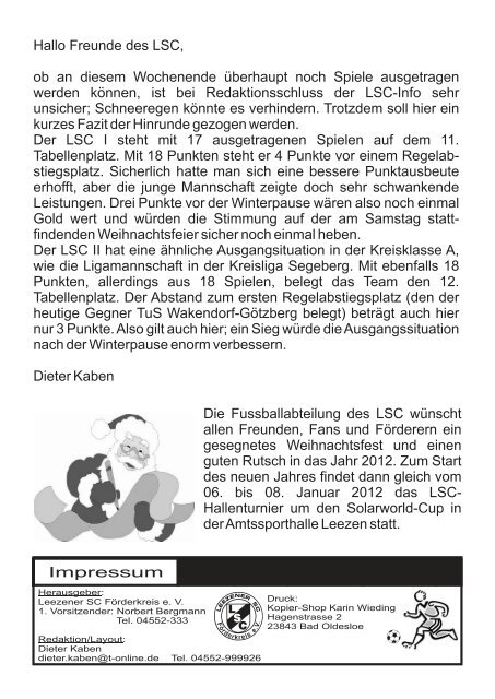 LSC-Info 2011-2012 Ausgabe 5 - Leezener SC