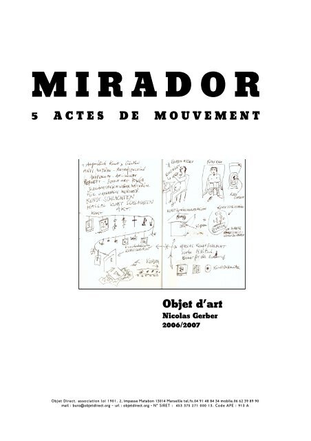 MIRADOR 5 actes de mouvement - Objet Direct - Free