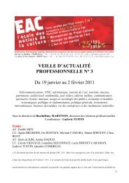 les veilles d'actualités de février 2011 - Groupe EAC