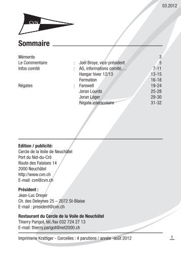 No 3 - Cercle de la Voile de Neuchâtel