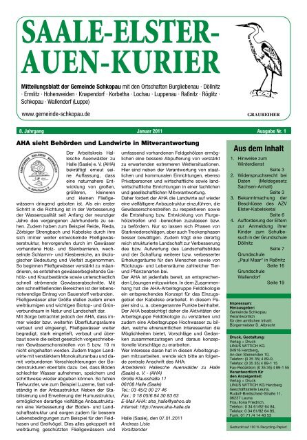 Saale-Elster-Auen Kurier - Januar 2011 - Gemeinde Schkopau