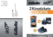 2 Kinotickets GRATIS - Gillette