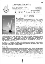 Info'Barque No 37 - La Barque des Enfants