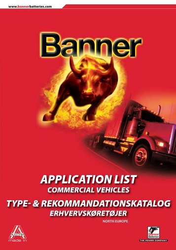 www.bannerbatteries.com NORTH EUROPE