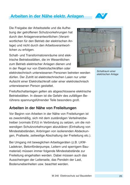 Elektroschutz auf Baustellen M240