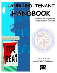 Landlord - Tenant Handbook - City of Los Angeles - La.ca.us