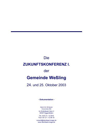 zukunftskonferenz i. - Gemeinde Weßling