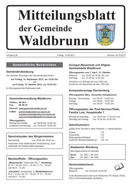 Vereins-Druck-Service Heike Scheumann - Gemeinde Waldbrunn in ...