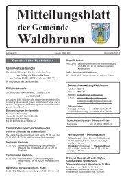 Rechtholzbestellung 2012 - Gemeinde Waldbrunn in Unterfranken