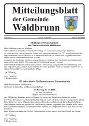 Ab schluss got tes dienst - Gemeinde Waldbrunn in Unterfranken