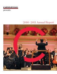 Download the 2010-2011 Annual Report (PDF) - Carnegie Hall