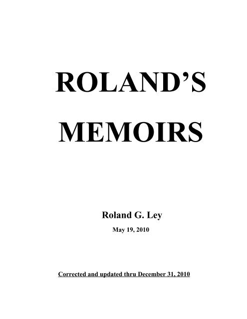 Roland G. Ley - Get a Free Blog