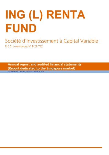 ING (L) RENTA FUND - ING Investment Management, Asia Pacific