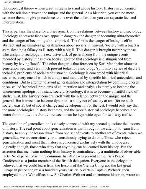 What is History / by Edward Hallett Carr - Universal History Library
