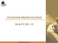 INVESTOR PRESENTATION - Prestige Constructions