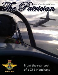From the rear seat of a CJ-6 Nanchang - Victoria Flying Club