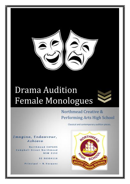 Drama Audition Female Monologues - Northmead Creative and ...