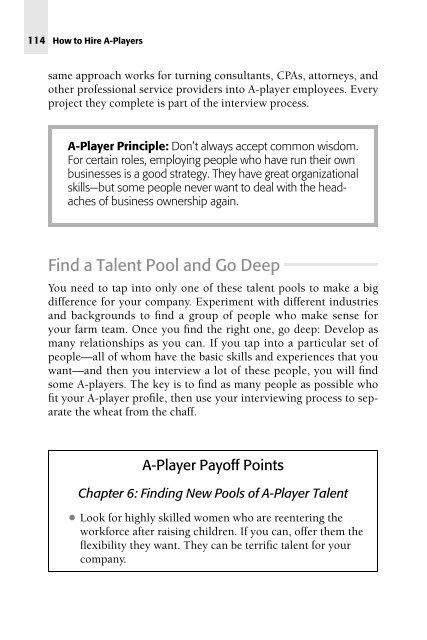 How to Hire A-Players: Finding the Top People for ... - GIT home page