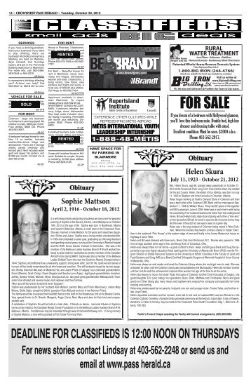 PDF 934kb - Crowsnest Pass Herald