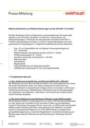 Presse-Mitteilung Neuheiten 07 - Weishaupt