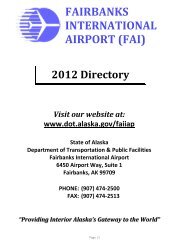 fairbanks international airport (fai) - Alaska Department of ...