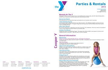 Parties & Rentals Cooper Y - Ymca
