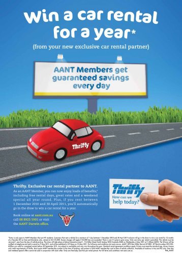 (from your new exclusive car rental partner) - AANT