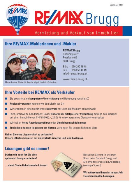 Ihre RE/MAX-Maklerinnen und -Makler Ihre Vorteile ... - Remax Frick