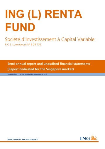 ING (L) RENTA FUND - ING Investment Management, Asia Pacific