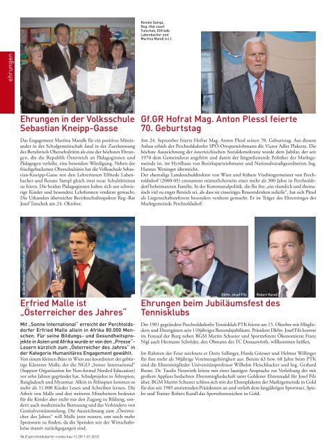 Ausgabe 12/2011 - startseite - Marktgemeinde Perchtoldsdorf