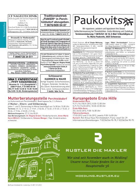 Ausgabe 12/2011 - startseite - Marktgemeinde Perchtoldsdorf