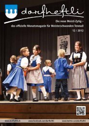 das offizielle Monatsmagazin für Meisterschwanden-Tennwil 12 / 2012