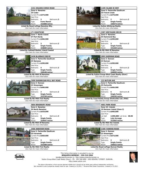 Vancouver Island Foreclosures