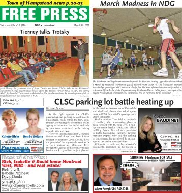 CLSC parking lot battle heating up - The FREE PRESS