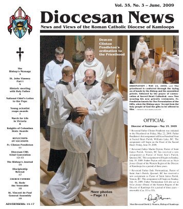 JUNE 2009 Diocesan News - the Roman Catholic Diocese of ...