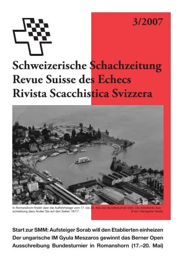 Schweizerische Schachzeitung Revue Suisse des Echecs Rivista ...