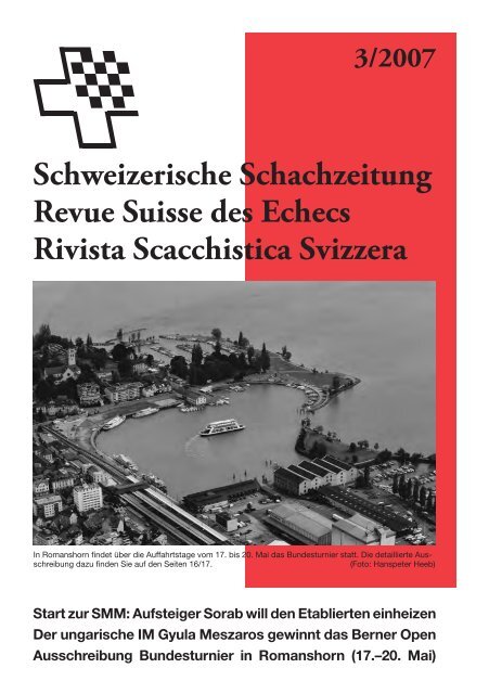 Schweizerische Schachzeitung Revue Suisse des Echecs Rivista ...